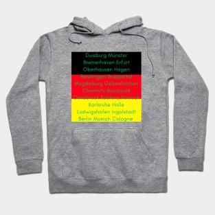 German Flag with Cities II Hoodie